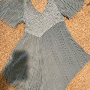 Komarov blue pleated shirt